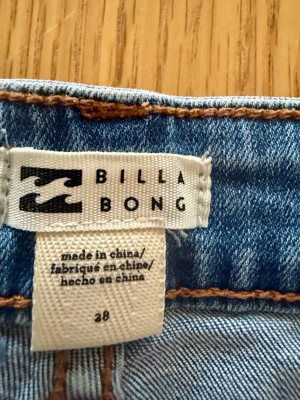 Billabong Button Fly Jean Shorts - Picture 3 of 4